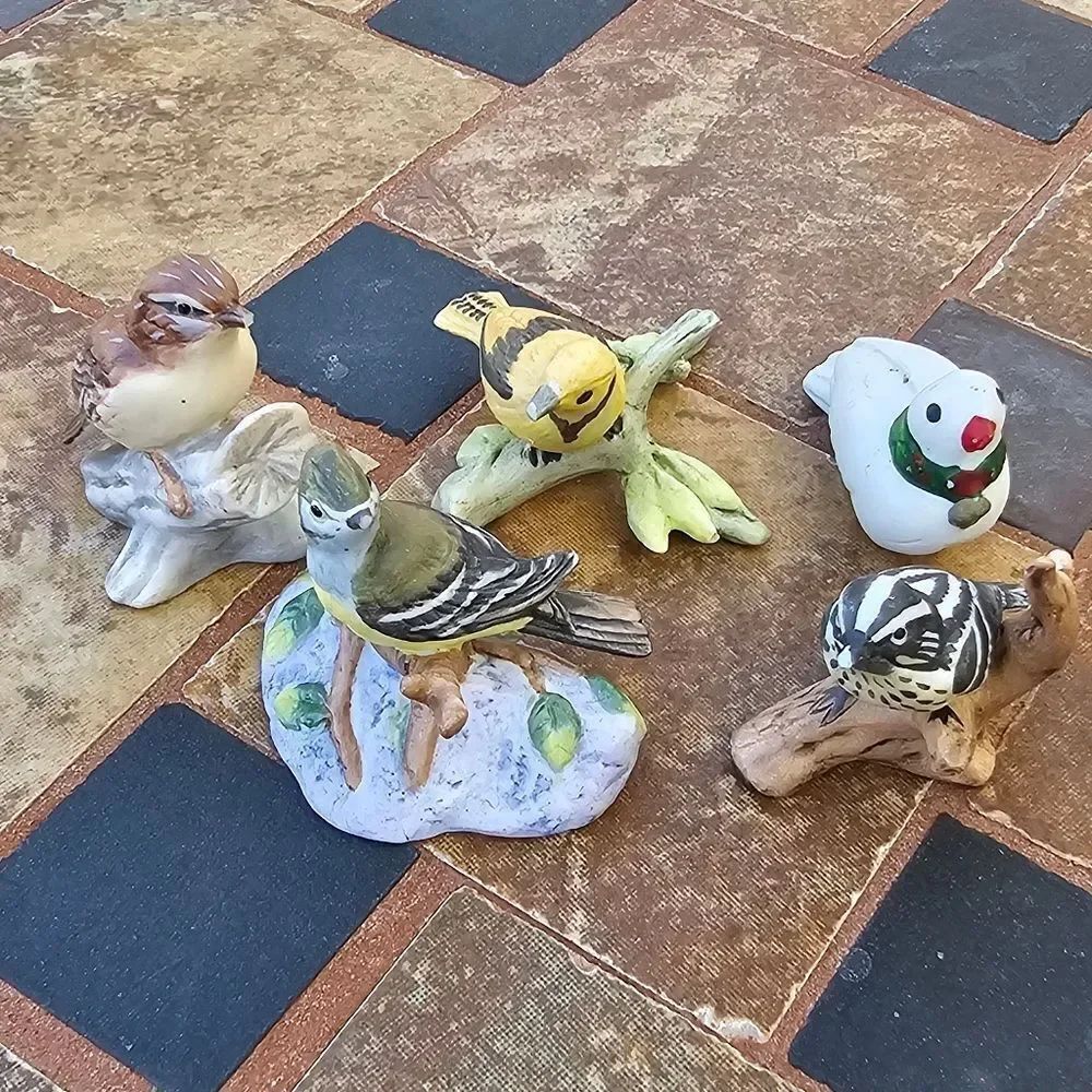 1980's Vintage Japanese Porcelain Birds Lot, Flawed